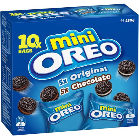 Oreo Mini Mixed Chocolate And Original Cookies Multipack 230g Woolworths