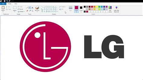 How To Draw The Lg Logo Using Ms Paint Lg 로고를 그리는 방법 Youtube