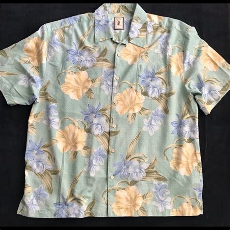 Jamaica Jaxx Shirts Mens Silk Hawaiian Shirt Beach Island Floral