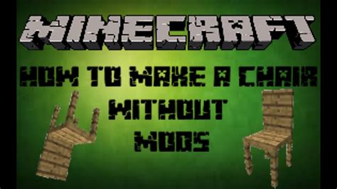 It has a bump that hides the camel toe successfully. Minecraft Tricks: How to make a chair (that you can sit ...