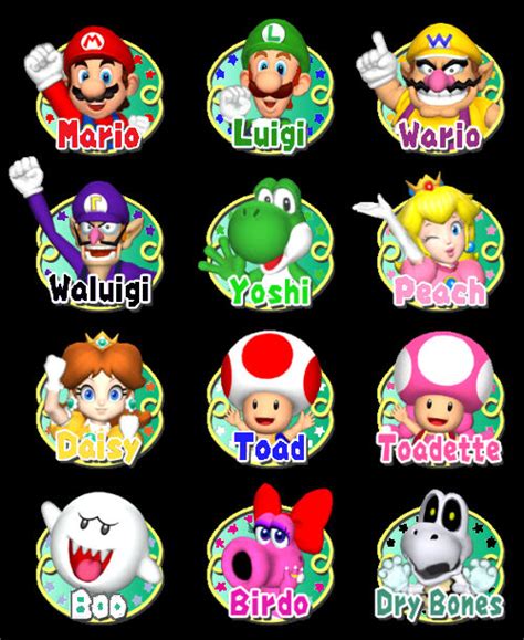 Mario Characters And Their Colored Namesstars By Jeffersonfan99 On