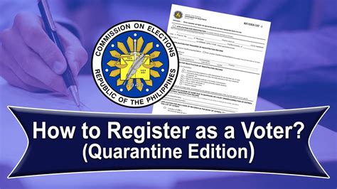 How To Register As A Voter Quarantine Edition Comelec Youtube