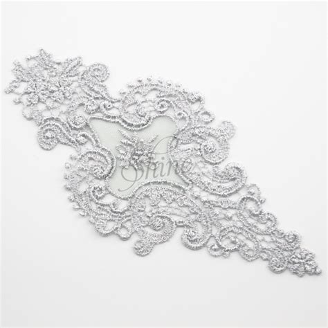 Victorian Dreams Metallic Silver Lace Motifs Shine Trimmings And Fabrics