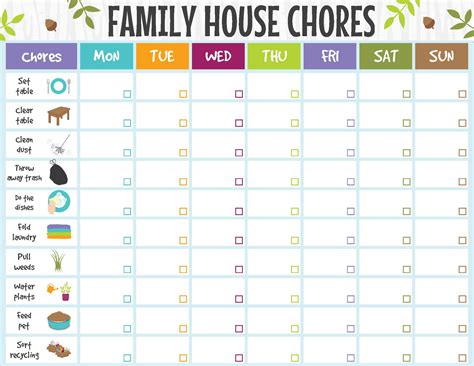 Chore Charts For Families Free Printable Get Your Hands On Amazing