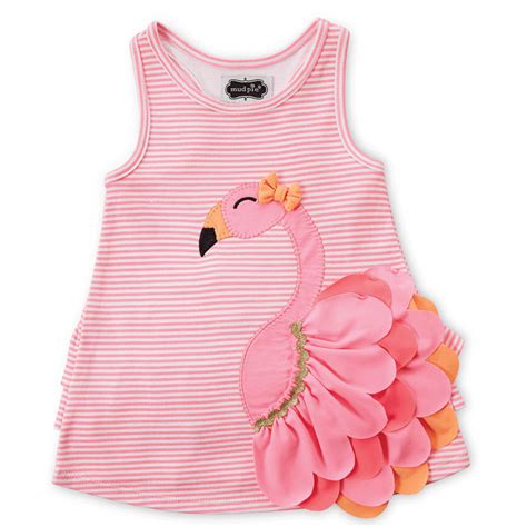 Pink Stripe Flamingo Dress Toddler Flamingo Dress Toddler Dress
