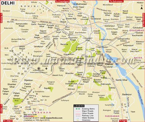 Delhi Map Free Map Of Delhi