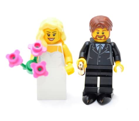 Custom Lego Minifigure Bridal Couple Wedding Lego Bride