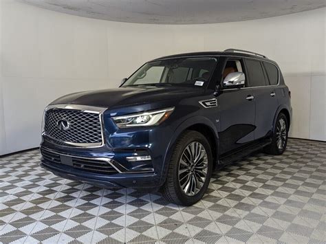 2018 Qx80 Hermosa Blue Used Infiniti Qx80 For Sale In Delray Beach
