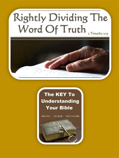 Rightly Dividing The Word Of Truth 2 Timothy 215 The Open Bible Trust