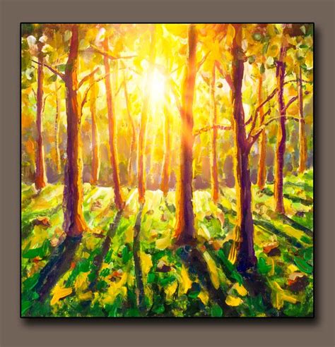Buy Painting Sunny Forest Landscape Original Painting For Sale By
