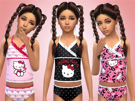 The Sims Resource Hello Kitty Swimsuits