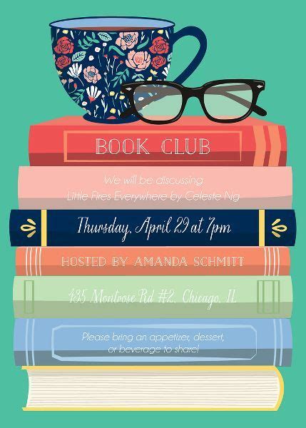 Book Club Invitation Paper Source Book Club Meeting Book Club Parties Book Club