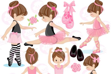 Ballerina Clipart Ballet Clipart Pink Ballerina Girl Dancing