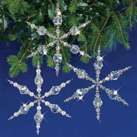 Nostalgic Christmas Beaded Crystal Ornaments Kit Vintage Snowflakes Walmart
