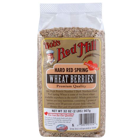 Bobs Red Mill Hard Red Spring Wheat Berries 32 Oz 907 G Iherb