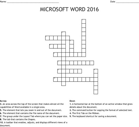 Chapter 1 Microsoft Office Basics Worksheet Wordmint