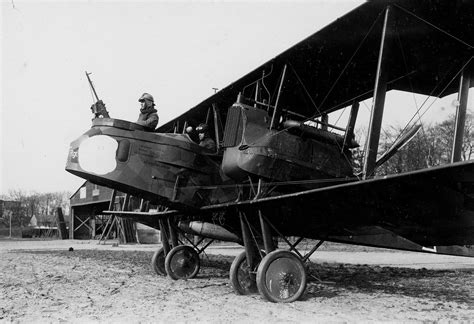 Wwi German Gotha Bomber Gunner And Pilot Vintage Aircraft