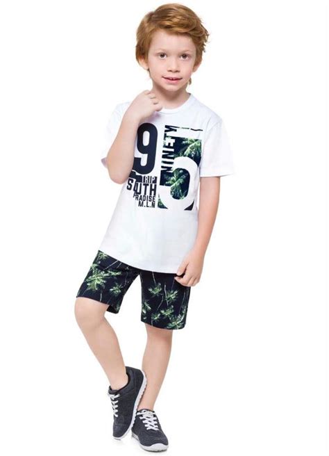 Conjunto Infantil Masculino Branco Milon