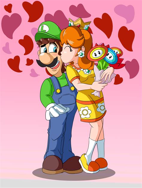 Daisy And Luigi Valentine By Https Deviantart Com Eshbaal On