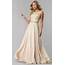 Chiffon Long Formal Dress With Beaded Lace Applique