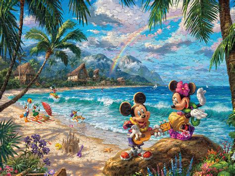 Mickey And Minnie In Hawaii Oversized Puzzle 300 Pieces Ceaco