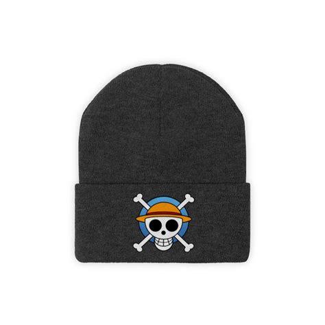 One Piece Straw Hat Pirate Jolly Rodger Knit Beanie Anime Etsy