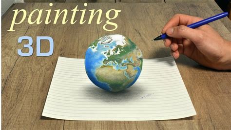 Does it look like that? Planet Earth amazing 3D painting by Stefan Pabst | 3d malerei, Zeichnung der erde, Planet erde
