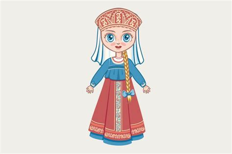 Doll In Russian National Dress Russia Graphic By Zoyali Creative