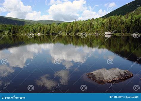 Scenic Mountain Pond With Reflection Of Sky Stock Image Image Of