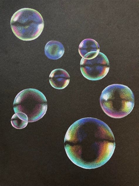 Practicing Bubbles Using Colored Pencils Drawing Bubble Drawing