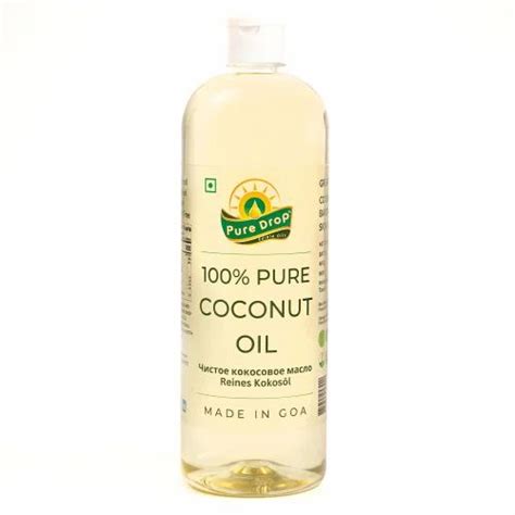 Coconut Oil And Pure Coconut Oil 1000ml Manufacturer Pure Drop Edible Oils Pernem Goa