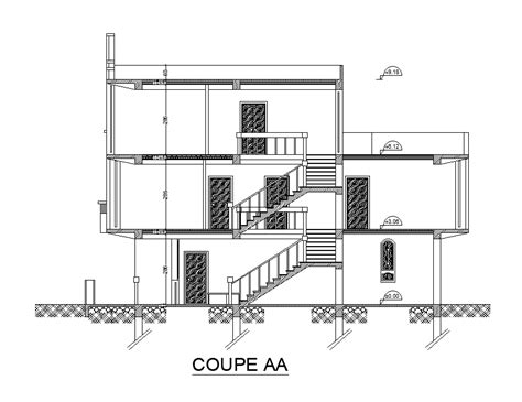 Bungalow Section Detail Provided In This Cad Drawing File Download