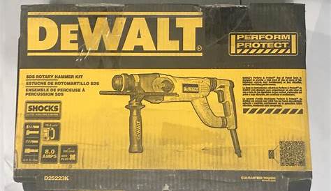 DeWALT® D25223K Rotary Hammer Kit, 1 in Keyless/SDS Chuck, 4300 bpm