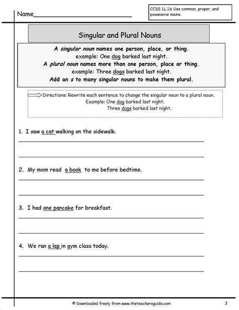 2nd Grade Singular And Plural Nouns Sentences Worksheets Askworksheet