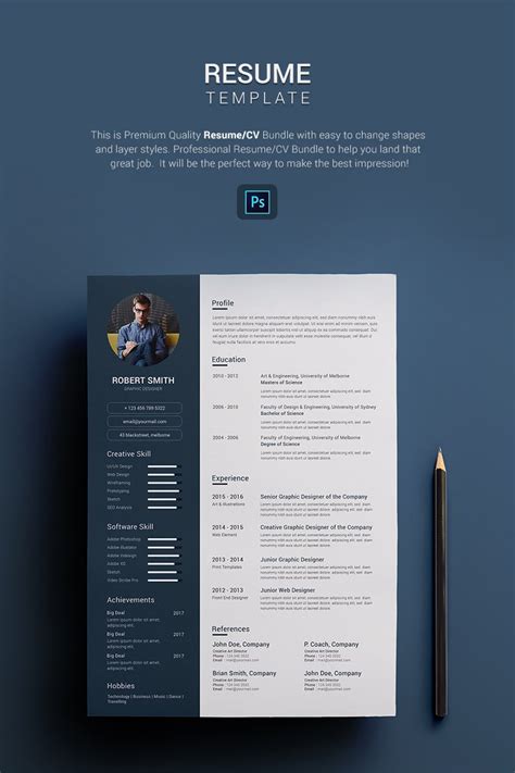 Let's take a look at the resume example below. Robert Smith - Graphic Designer Resume Template #67689