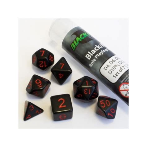 Blackfire Blackfire Dice 16mm Role Playing Dice Set Red And Black