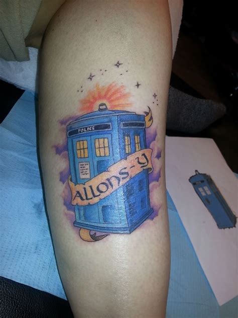 My Tardis Tattoo On My Right Calf Allons~y