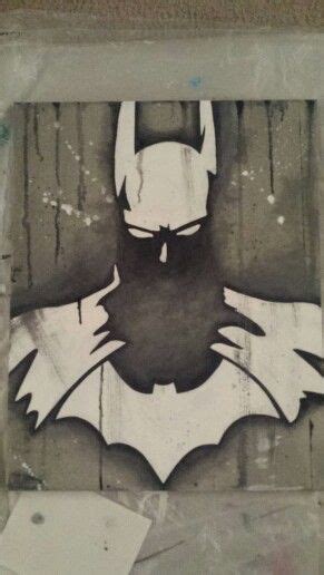 Original Acrylic Abstract Batman Painting On Canvas By Serena Deleon