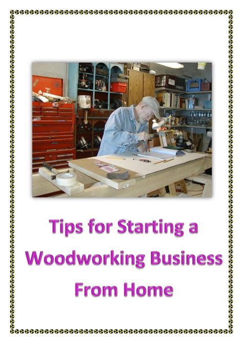 Tips For Starting A Woodworking Business From Home