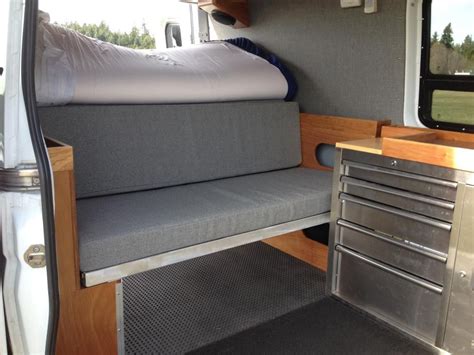 Diy Sprinter Bench Bed And Cabinet Diy Sprinter Camper Sprinter