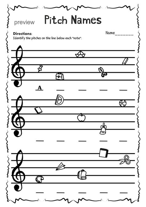 Back To School Music Staff Worksheet Bundle Music Theory Worksheets