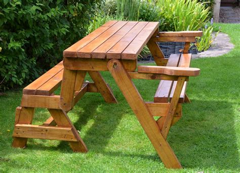 We are planning on adding some board and batten throughout the house, so this gave him so good practice! Folding Picnic Table Bench Plans Patio Furniture | Etsy