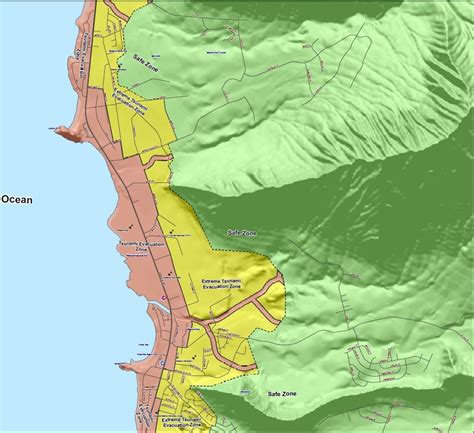 Tsunami Evacuation Map Hilo