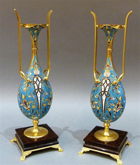 Air Of Persian Style Pvases Ferdinand Barbedienne 1810 1892 And