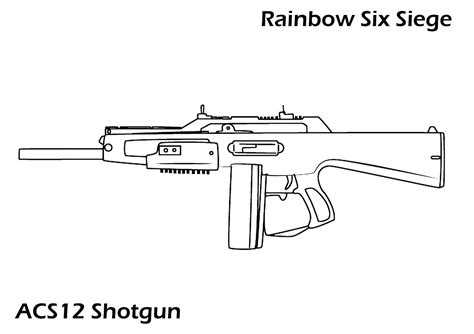 Acs 12 Shotgun Coloring Page Download Print Or Color Online For Free