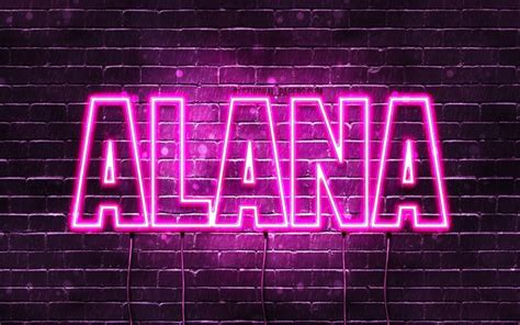 download wallpapers alana 4k wallpapers with names female names alana name purple neon