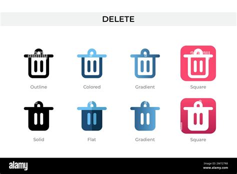 Delete Icon In Different Style Delete Vector Icons Designed In Outline
