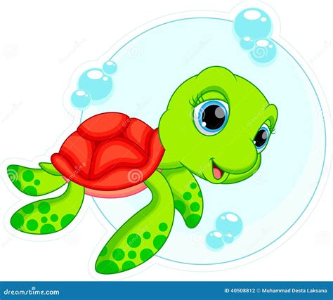 Cute Turtle Cartoon Stock Illustration Image 40508812