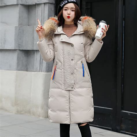 Korean Women Clothing Streetwear Winter Long Jacket Women Snow Wear Fashion Thicken Parkas