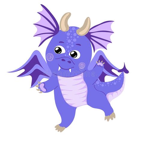 Dragon Kid Funny Baby Dragon Cute Magic Lizard With Wings And Horns